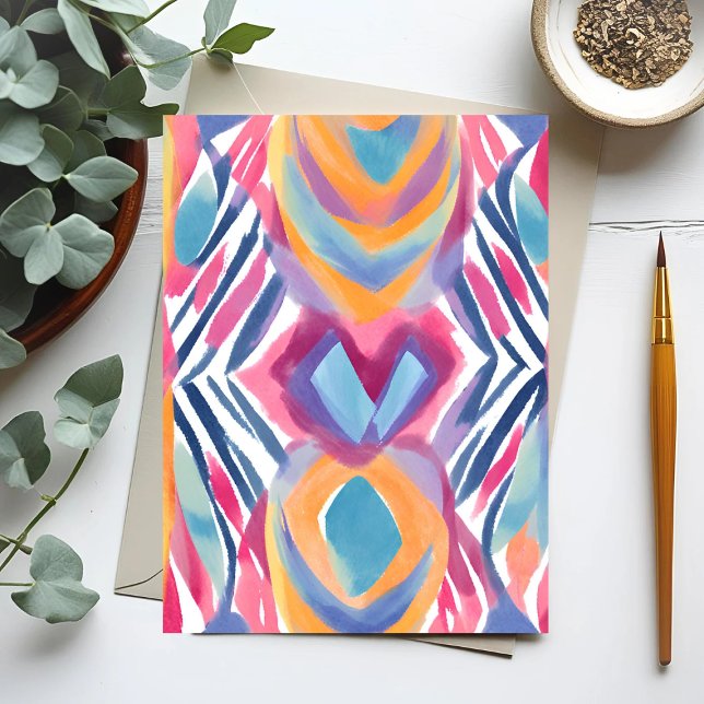 Modern Colourful Contemporary | Watercolor Bright Postcard (Creator Uploaded)