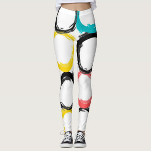Modern, colourful, cool, unique, trendy circles leggings