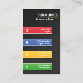 Modern Colourful Corporate Business Card