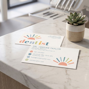Modern Colourful Dentist Business Card