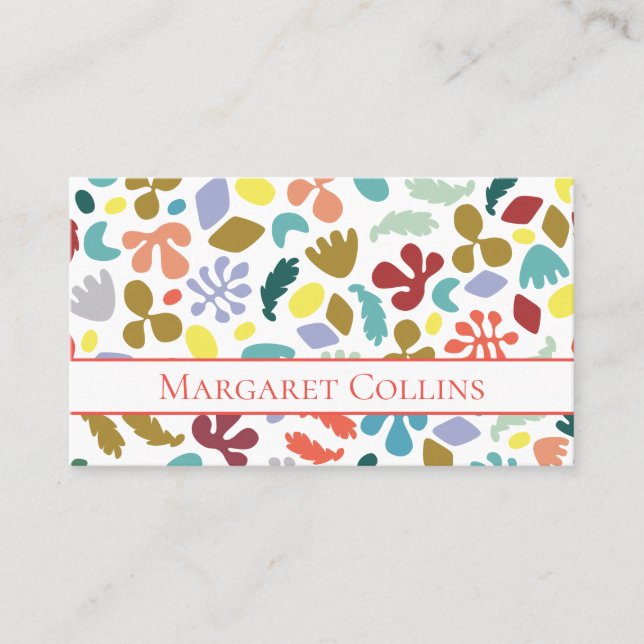 Modern Colourful Design Custom Name Business Card (Front)