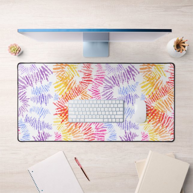 Modern Colourful Desk Mat with Acid Brush Stroke  (Office 1)