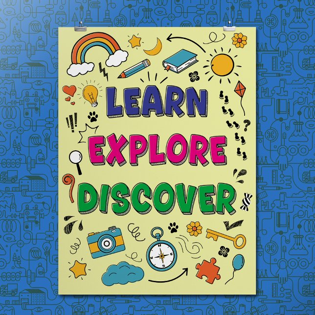 Modern Colourful Doodle Sketch Inspirational Quote Poster (Creator Uploaded)