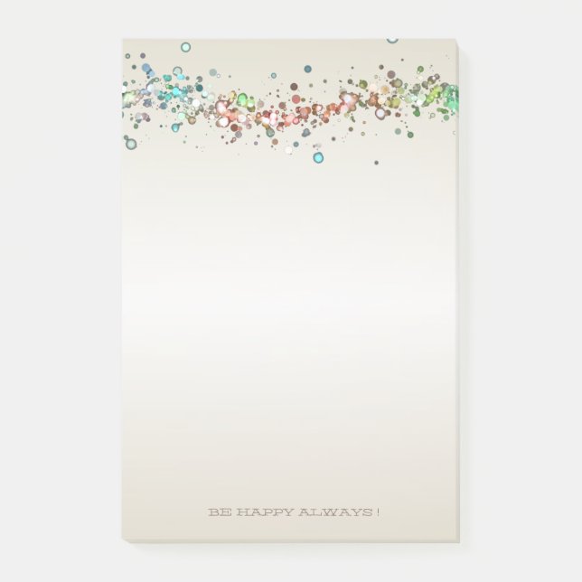 Modern Colourful Dots,Drops  -Personalised Post-it Notes (Front)
