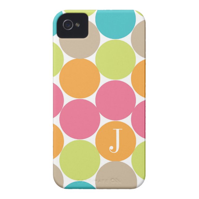 Modern Colourful Dots Personalised Case-Mate iPhone Case (Back)