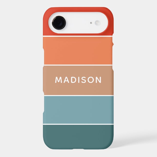 Modern Colourful Earth Colorblock Personalised Nam (Back)