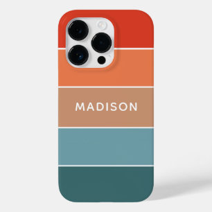 Modern Colourful Earth Colorblock Personalised Nam Case-Mate iPhone 14 Pro Case