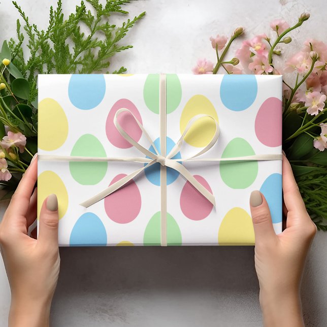 Modern Colourful Eggs Pattern | Easter  Wrapping  Paper (Creator Uploaded)