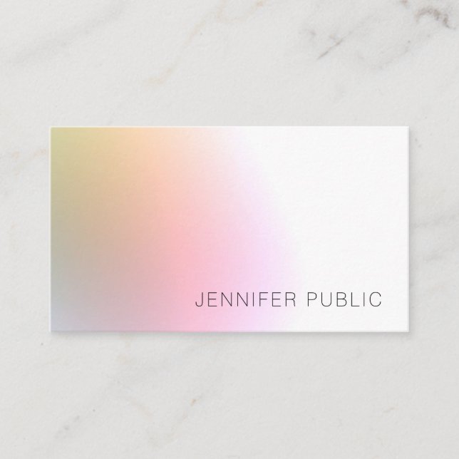 Modern Colourful Elegant Professional Template Business Card (Front)