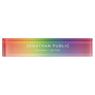 Modern Colourful Elegant Template Trendy Nameplate