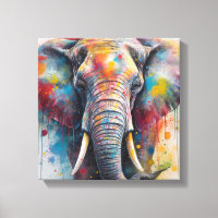 Modern Colourful Elephant Art