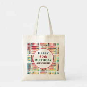 Modern Colourful Fabulous 40th Birthday Tote Bag