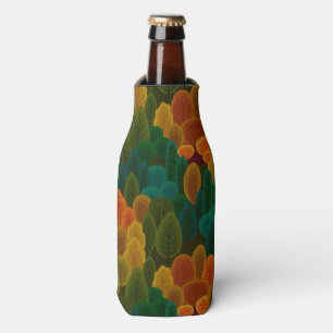 Modern Colourful Fall Trees Bottle Cooler