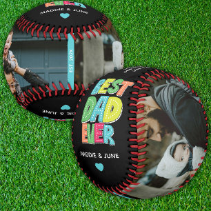 Modern Colourful Father's Day Best Dad Ever Photos Baseball