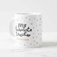 Modern colourful favourite teacher star gift  coff