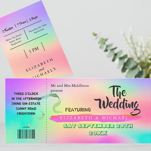 Modern Colourful Festival Rainbow Wedding 