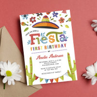 Modern Colourful Fiesta Mexican First Birthday
