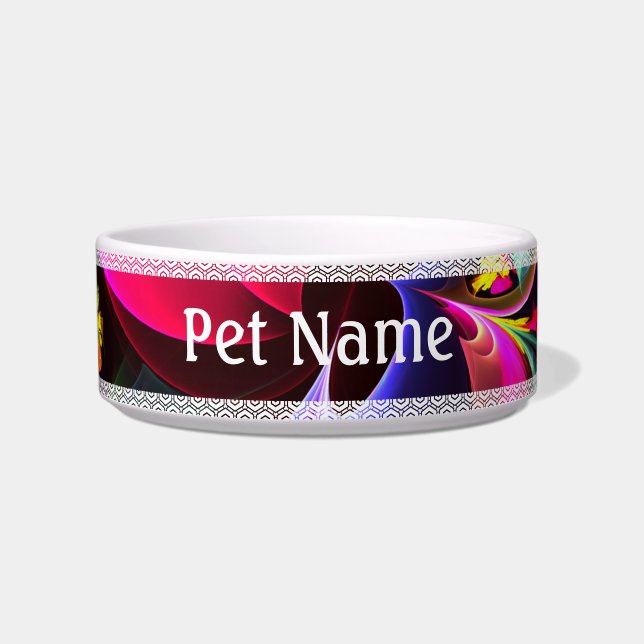 Modern Colourful Floral Abstract Art Pattern #06 Bowl (Front)