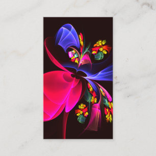 Modern Colourful Floral Abstract Art Pattern #06 Business Card