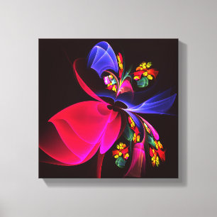 Modern Colourful Floral Abstract Art Pattern #06 Canvas Print