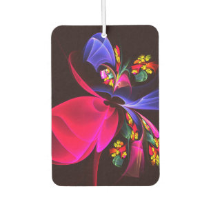 Modern Colourful Floral Abstract Art Pattern #06 Car Air Freshener