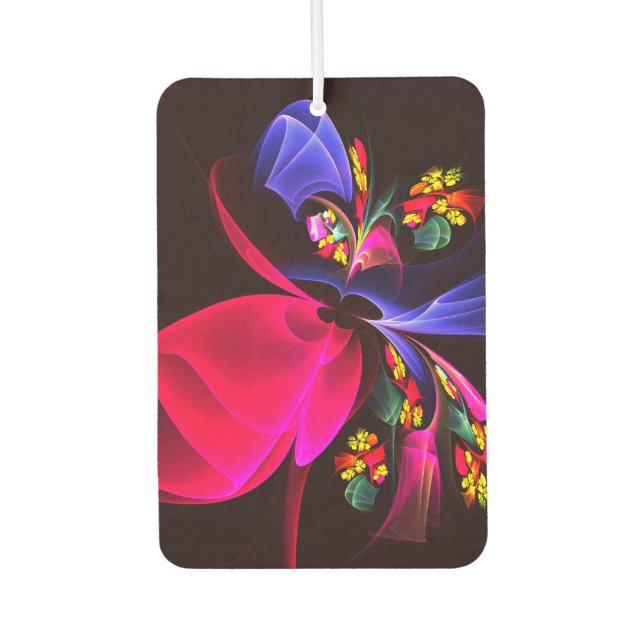 Modern Colourful Floral Abstract Art Pattern #06 Car Air Freshener (Front)
