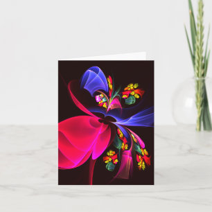 Modern Colourful Floral Abstract Art Pattern #06 Card