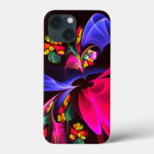 Modern Colourful Floral Abstract Art Pattern #06 iPhone 13 Mini Case