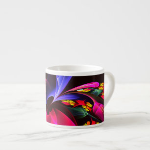 Modern Colourful Floral Abstract Art Pattern #06 Espresso Cup