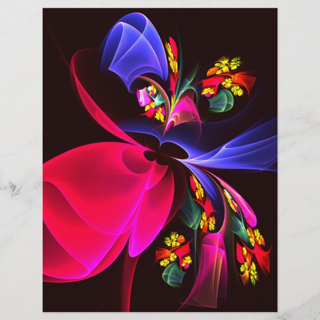 Modern Colourful Floral Abstract Art Pattern #06 Flyer (Front)
