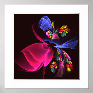 Modern Colourful Floral Abstract Art Pattern #06 Foil Prints