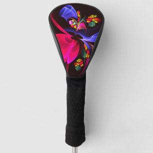 Modern Colourful Floral Abstract Art Pattern #06 Golf Head Cover
