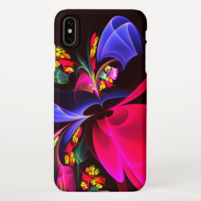 Modern Colourful Floral Abstract Art Pattern #06 iPhone Case (Back)