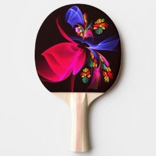 Modern Colourful Floral Abstract Art Pattern #06 Ping Pong Paddle