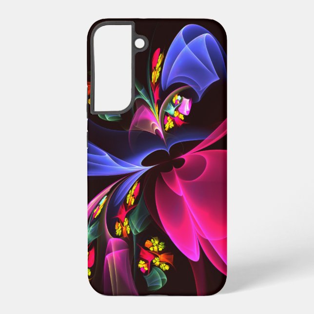 Modern Colourful Floral Abstract Art Pattern #06 Samsung Galaxy S22+ Case (Back)