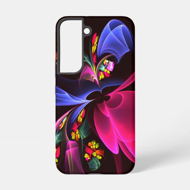 Modern Colourful Floral Abstract Art Pattern #06 Samsung Galaxy S22 Case (Back)
