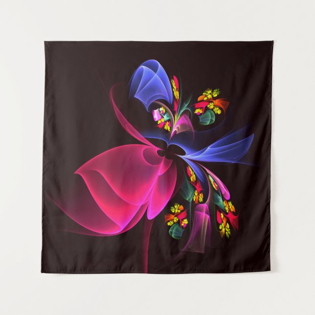 Modern Colourful Floral Abstract Art Pattern #06 Tapestry (Front)