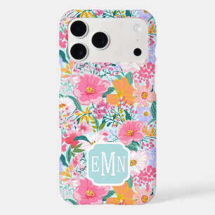 Modern Colourful Floral Garden Monogrammed