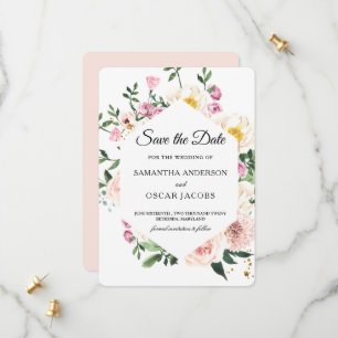Modern Colourful Floral Save The Date