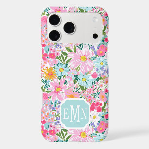 Modern Colourful Flower Garden Monogrammed