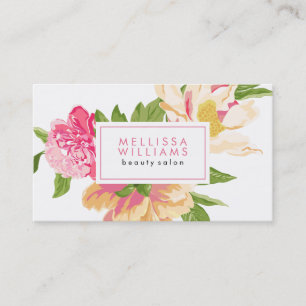 Modern Colourful Flowers Illustration Business Card