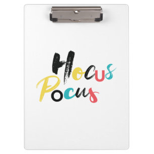 Modern, colourful, fun, cool, trendy Hocus Pocus Clipboard
