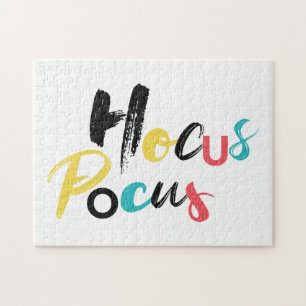 Modern, colourful, fun, cool, trendy Hocus Pocus Jigsaw Puzzle
