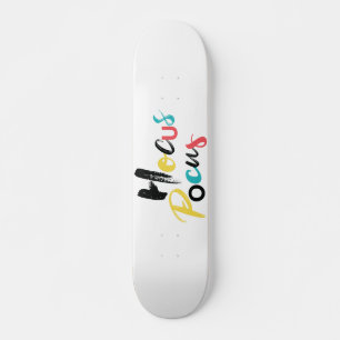 Modern, colourful, fun, cool, trendy Hocus Pocus Skateboard