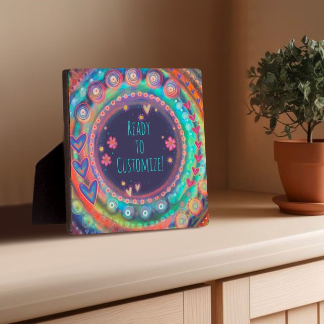 Modern Colourful Fun Inspirivity Personalised Plaque (Creator Uploaded)