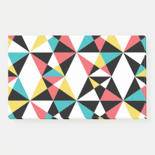 Modern, colourful, fun, trendy, geometric pattern post-it notes