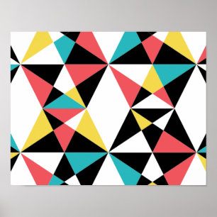 Modern, colourful, fun, trendy, geometric pattern poster