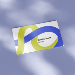 Modern Colourful Geometric Lines Business Card