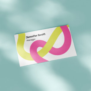 Modern Colourful Geometric Lines Business Card
