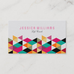 Modern Colourful Geometric Pattern Business Card